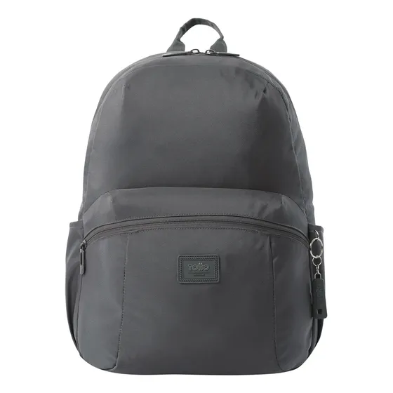 Morral Mochila Para Hombre Porta Pc Gris Oscuro Trik M Totto