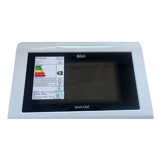 Puerta Completa Repuesto Microondas Bgh Modelo B120m16