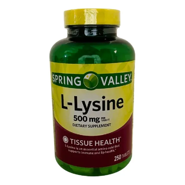 L-lysine 500mg 250tabs  Spring Valley Sin Sabor