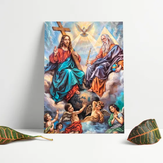 Cuadro Religioso La Santísima Trinidad E1 50x35 Mdf