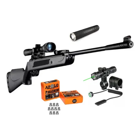 Rifle Postones + Mira 6x40 + Linterna Rojo + Laser Tactico