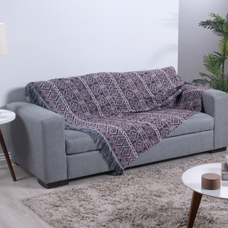 Manta Sofa Retratil Gigante Xale Algodão Estampada Franja Manta Sofa Retratil Gigante Xale Algodão Estampada Franja