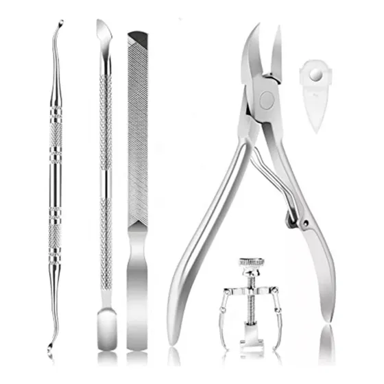Kit Manicura Pedicura Alicates Cutículas Acero Inoxidable