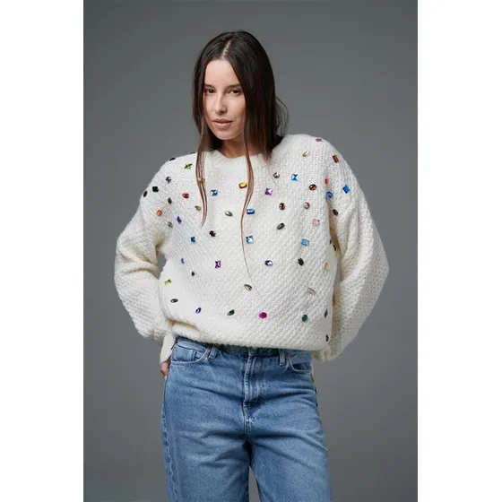 Sweater Premium Wish Con Piedras De Colores Gu81333 Arizona