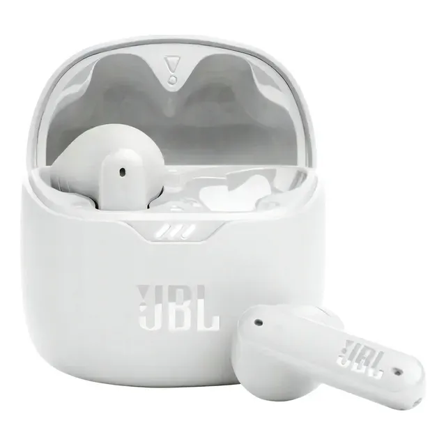 Auriculares in-ear inalámbricos JBL Tune TUNE FLEX blanco con luz LED