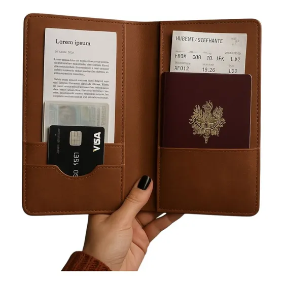 Porta Documentos Com O Seu Nome- Cartões, Passaporte, Papéis