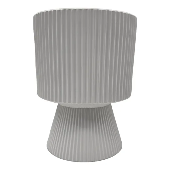 Macetero Maceta Ceramica Estilo Nordico Blanco Base Conica