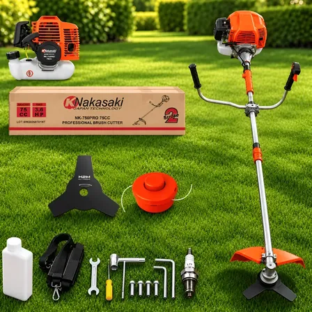 Roçadeira Gasolina Nakasaki 75cc 3,6hp Profissional