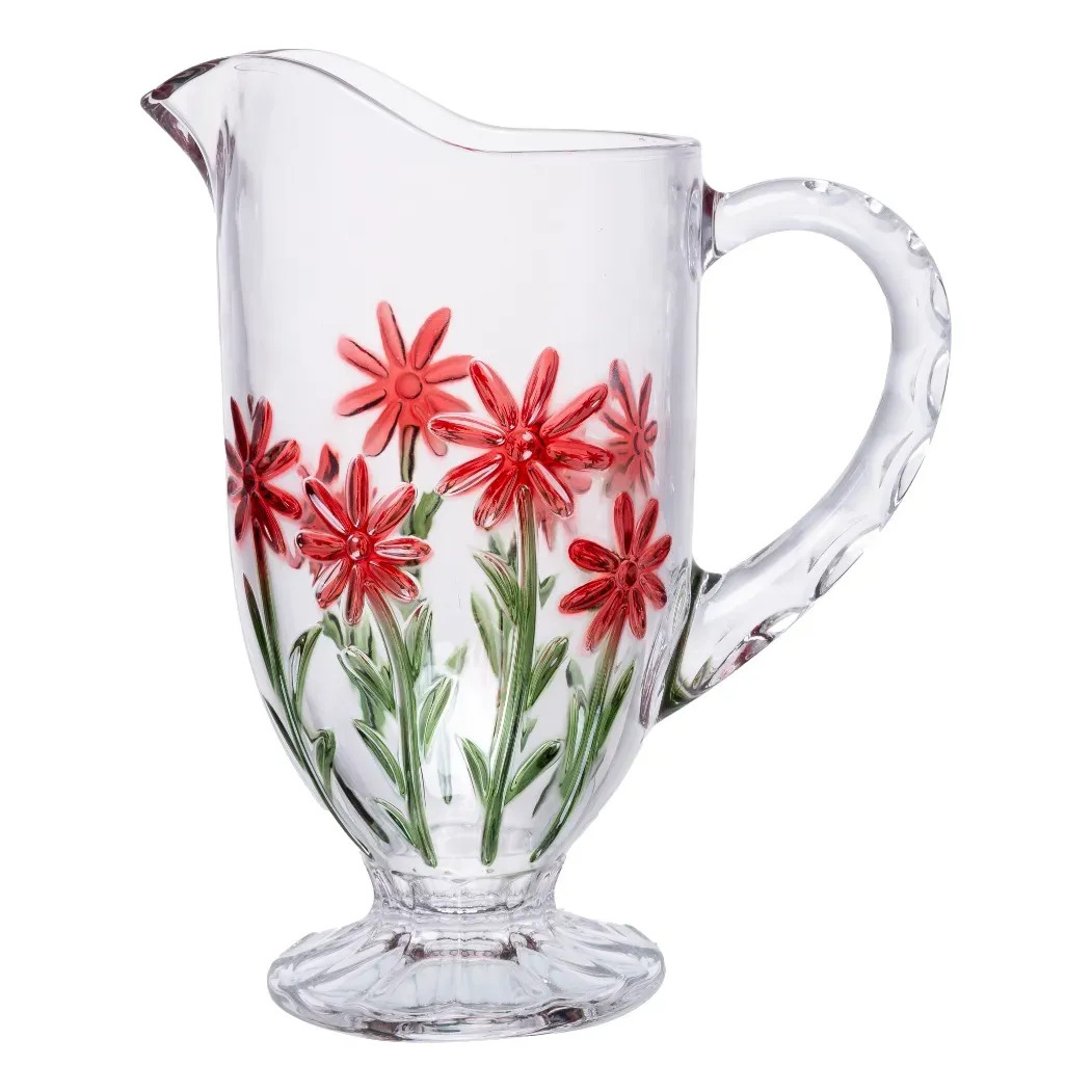 Jarra Red Flower 1,3l Cristal Ecológico - Wolff