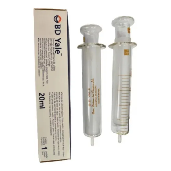 Jeringa Cristal Vidrio Borosilicato Uso 20 Ml Pack 2 !!!!!!!