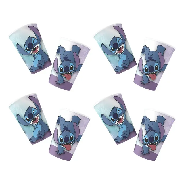 Pack X 8 Vasos Descartables Stich 9x5x7 Cm Oficial