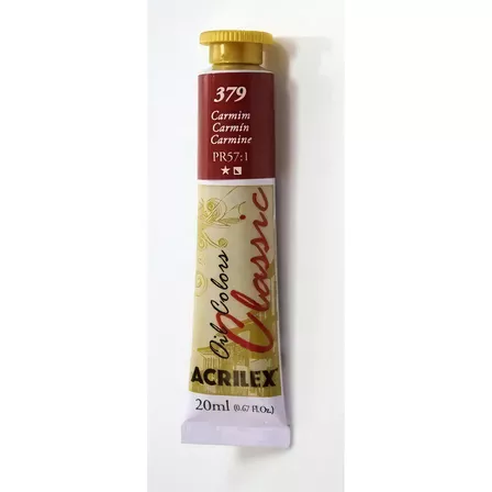 Tinta Óleo 20ml Classic Acrilex Cor do óleo 379 - Carmim