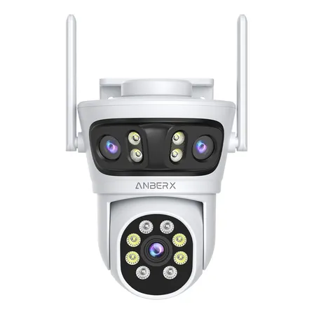 Cámara De Seguridad Anberx A9qq Exterior Wifi 15mp 3 Lentes