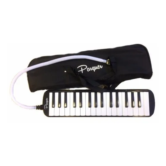 Melodica A Piano Parquer MEL- 32 Con Funda Manguera Color Negro