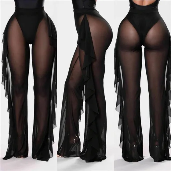 L Pantalones De Baño De Mujer Con Cubierta De Playa