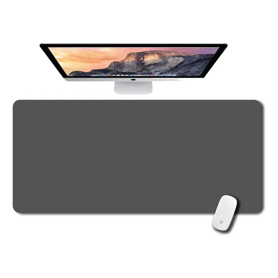 CDTek Desk Pad Gigante Xxl 84 X 38 Cm Color Gris Oscuro Diseño Liso