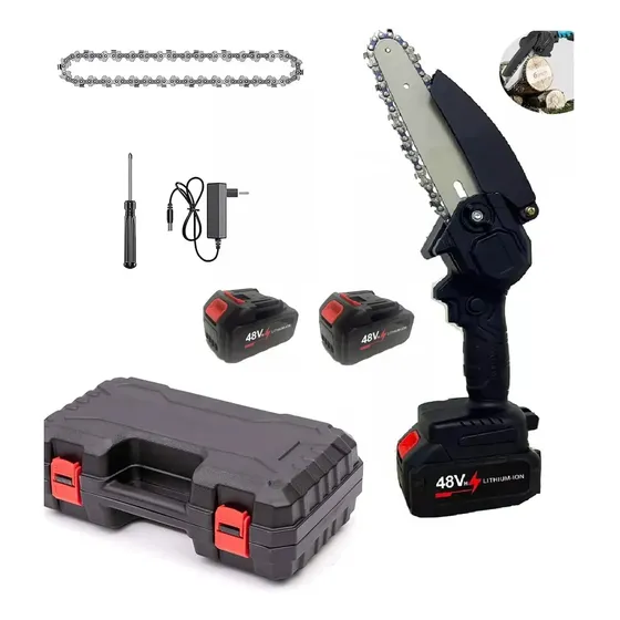 Mini Sierra Motosierra Cadena Inalámbrica 2 Baterias 48v