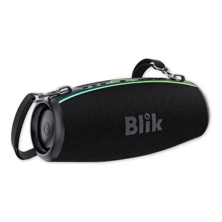 Parlante Bluetooth Portátil Blik Beatbass 60w Ipx6 Color Negro