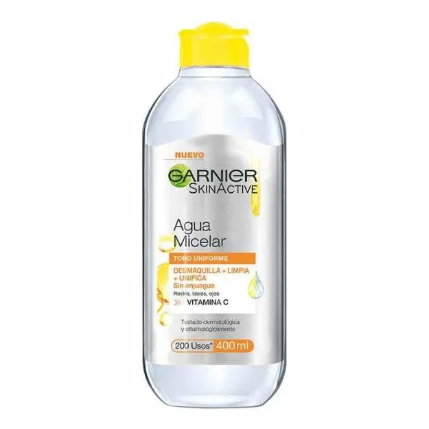 Garnier Face Express Aclara Tono Uniforme Agua Micelar 400ml