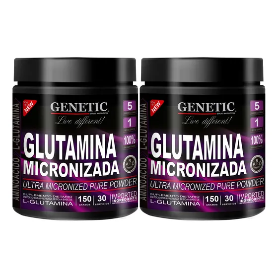 60 Días Glutamina Aminoácido 100% Músculos Magros Genetic