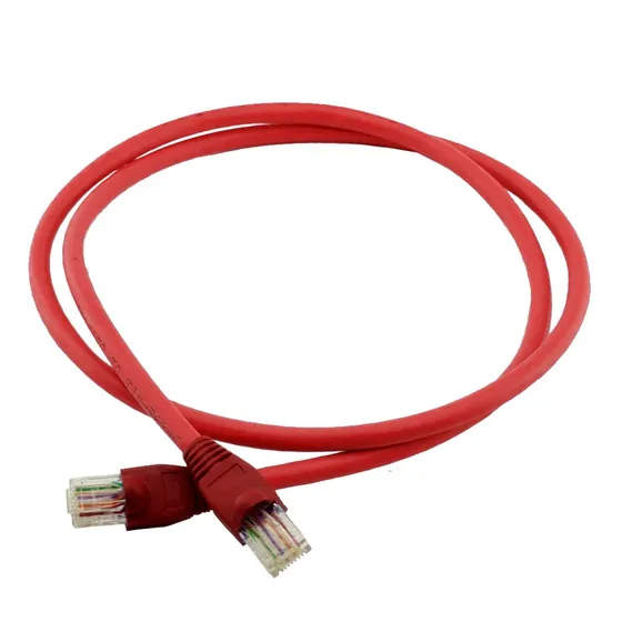 Kit 2 Un Cabo Rede 2,5m+5m Cat6 Furukawa Rj45 Vermelho Giga