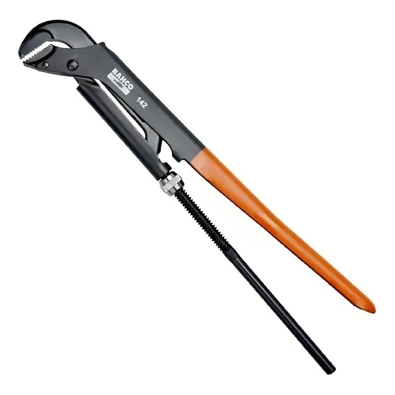 Llave Caño Stilson Bahco 142hd Color Negro Y Naranja Tamaño De La Llave 65 Mm
