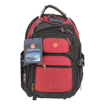 Mochila Notebook Usb Antirrobo Impermeable Premium T Gear Rojo/negro Liso Mochila Notebook Usb Antirrobo Impermeable Premium T Gear Rojo/negro Liso