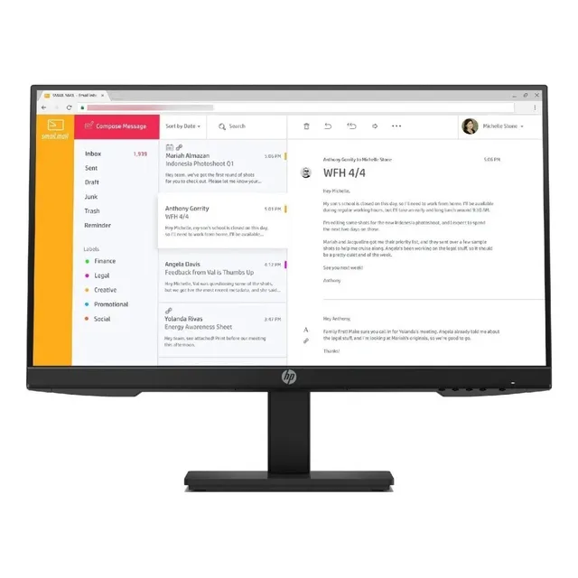 Hp P24h G5 Fhd Monitor 64w34aa Hdmi Vga Display Port