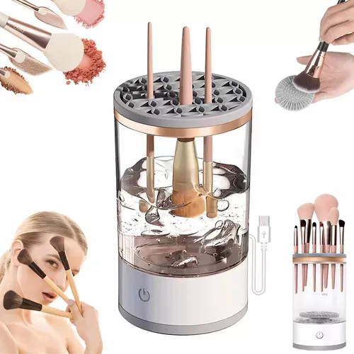 Limpiador Redondo Blanco Para Brochas De Maquillaje