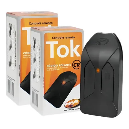 Kit 2 Controle Remoto Portão Eletrônico PPA Modelo Tok 433mhz