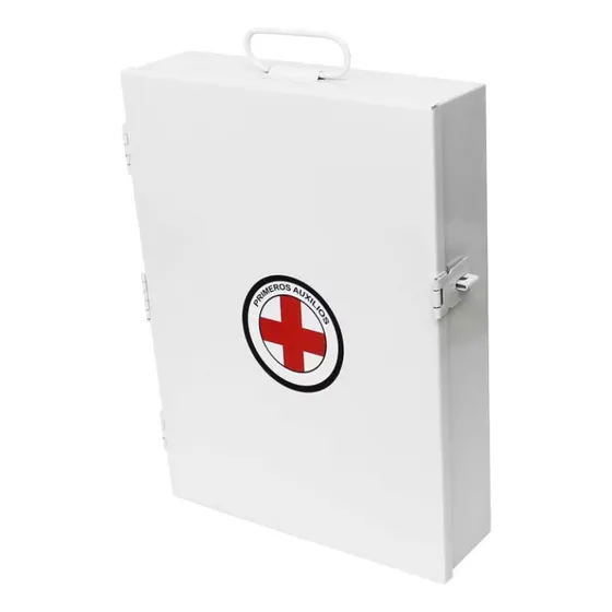 Botiquín Grande De Emergencia Metálico Blanco
