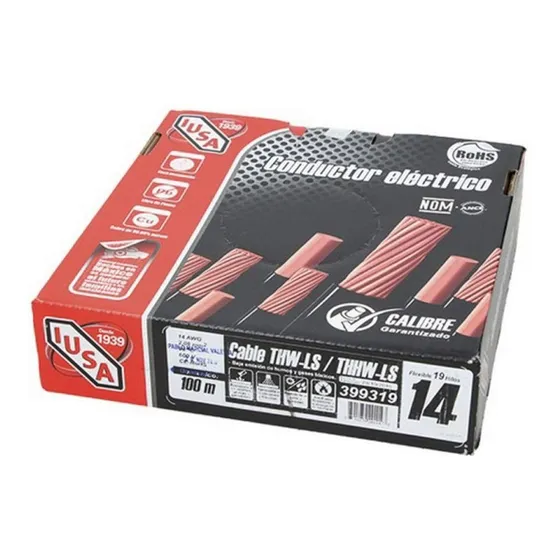 Cable Eléctrico Cal. 14 Negro Tipo Thw 1 Hilo Thhw-ls Rohs