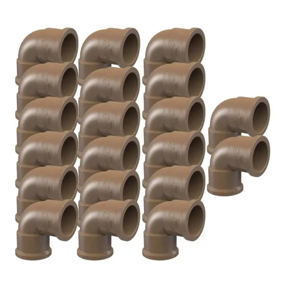 Kit 20 Joelho 90* Soldável Pvc Marrom 3/4  (25mm) Tigre