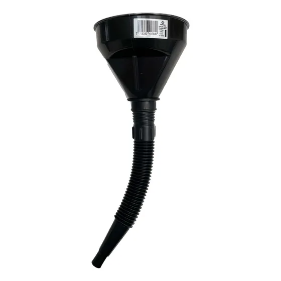 Embudo Plástico Cuello Flexible Con Filtro Y Agarradera, 16cm, Ferreco Basics