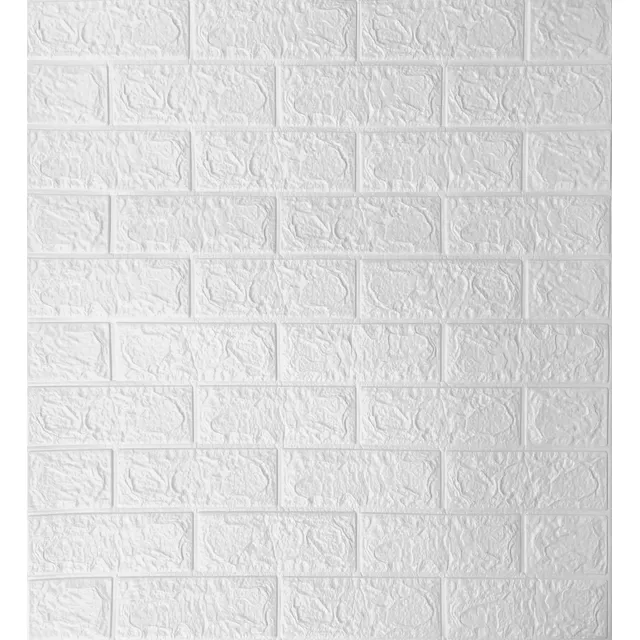 Placa Autoadhesiva X10 - Revestimiento Pared 3d Color Blanco