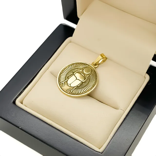 Dije Escarabajo Egipcio Oro 18k Macizo 