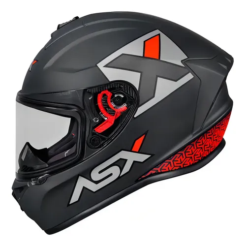 Capacete Asx Draken Uk Preto Cinza Fosco + Viseira Fumê Tamanho do