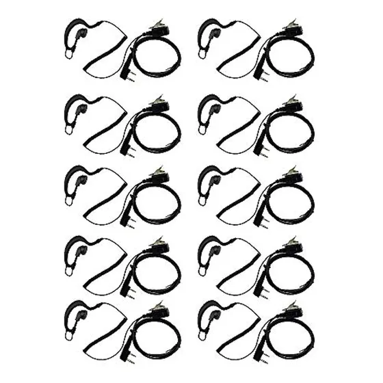 Caroo Walkie Talkieds Auricular En Forma De G Con Micrófono 