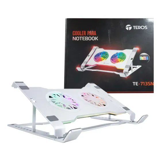 Cooler Para Laptop Teros Te-7135n Rgb 9 A 16 Blanco Rgb | Cuotas sin interés