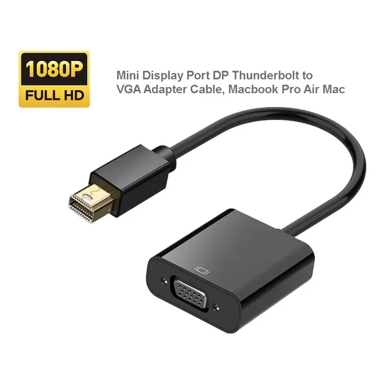Pack 2 In 1 Hdmi Vga, Mini Displayport, Adaptador, Premium 