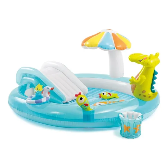 Piscina Inflable C Tobogan Intex Dinosaurios P Niños +2 Años