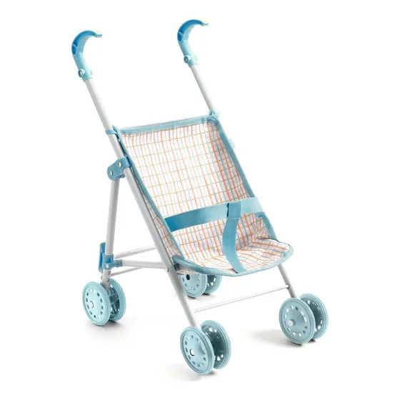 Djeco Coche Plegable Celeste A Rayas Para Muñecas
