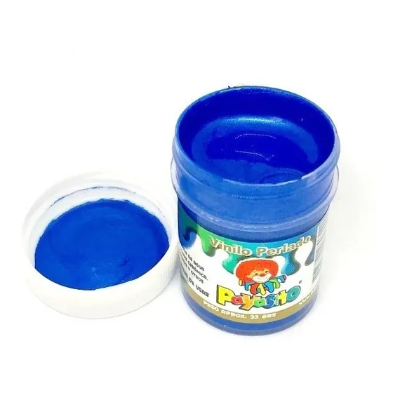 Vinilo Perlado 30 Cc Azul X 6 Unidades