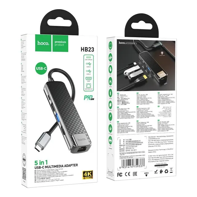Adaptador Hub Tipo C Rj45 Usb-c Hdmi @macbook Lenovo Hp Yoga