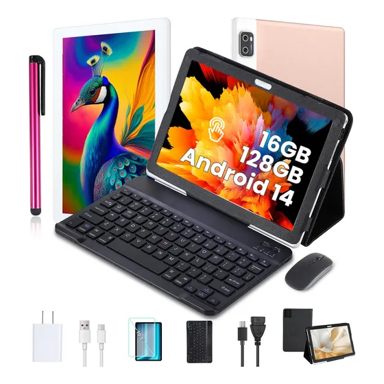 Tablet 10.1 16gb+128gb Android 14 12 Núcleos Con Wifi Fm Gps