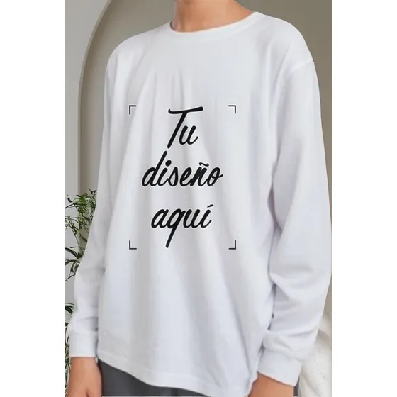 Remera De Manga Larga Personalizada Para Niños