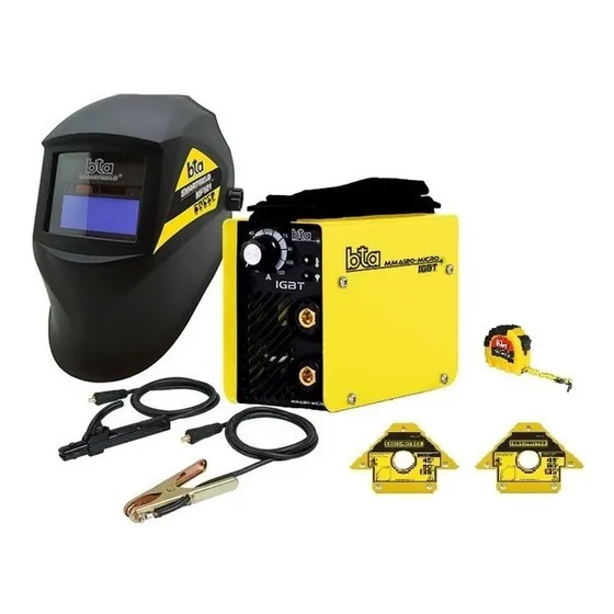 Soldadora Inverter 120a + Careta Fotesensible + 2 Escdra Bta