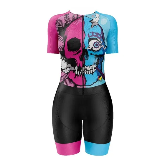 Uniforme-lycra De Patinaje Mujer-niña Calavera Protección Uv