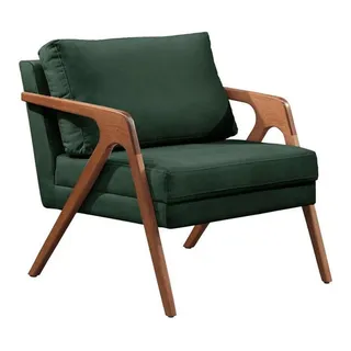 Poltrona Decorativa Mona Luxo Madeira Maciça Desenho Do Tecido Veludo Verde Poltrona Decorativa Mona Luxo Madeira Maciça Desenho Do Tecido Veludo Verde