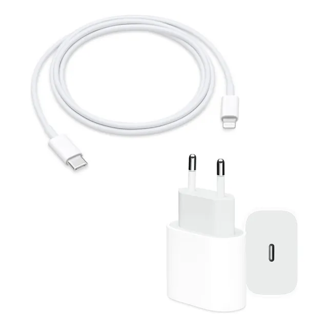 Kit Cargador Rapido 20w Usb C + Cable Para iPhone 1m Generic